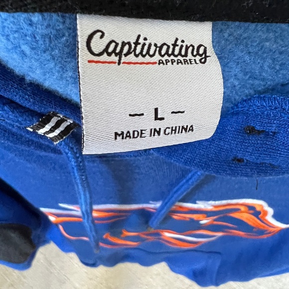 NFL Boise State Broncos Hoodie Sweatshirt - Like New - Embroidered - Size Large - Picture 8 of 8